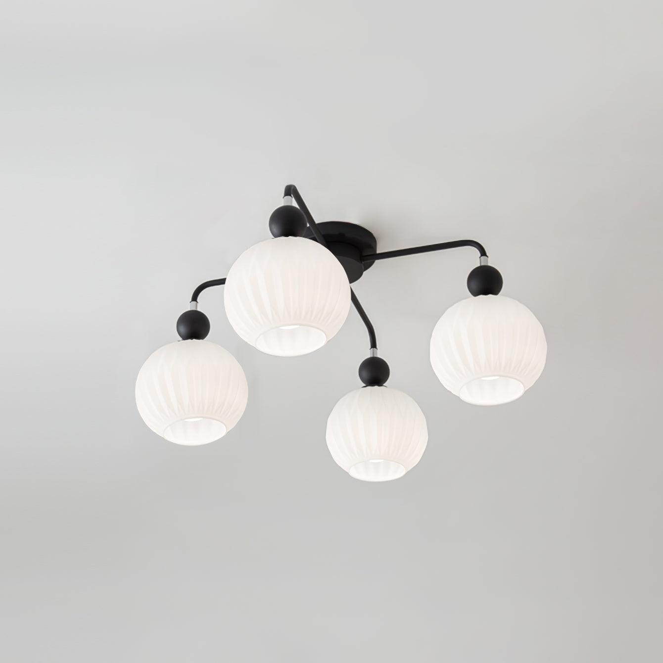 Anne Jackson Hart Black / 4 Globes Luminis™️ Contemporary Ceiling Light Luminis™️ Contemporary Ceiling Light