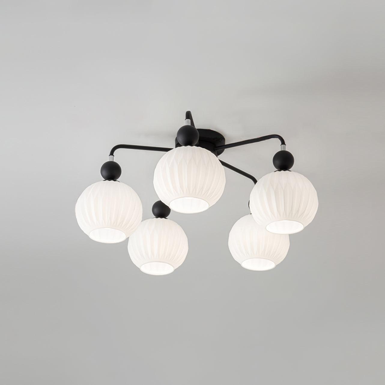 Anne Jackson Hart Black / 5 Globes Luminis™️ Contemporary Ceiling Light Luminis™️ Contemporary Ceiling Light