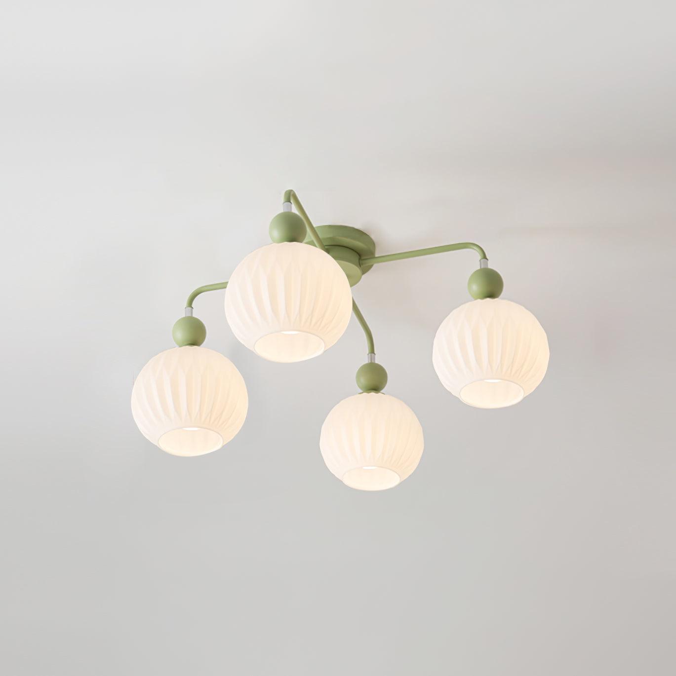 Anne Jackson Hart Green / 4 Globes Luminis™️ Contemporary Ceiling Light Luminis™️ Contemporary Ceiling Light